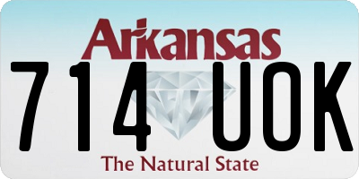 AR license plate 714UOK