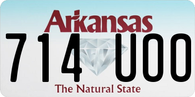 AR license plate 714UOO