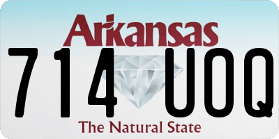 AR license plate 714UOQ
