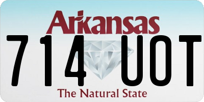AR license plate 714UOT