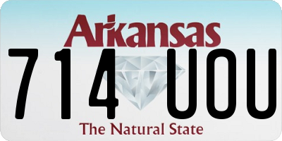 AR license plate 714UOU