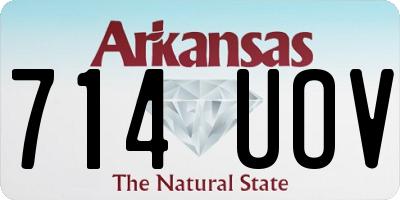 AR license plate 714UOV