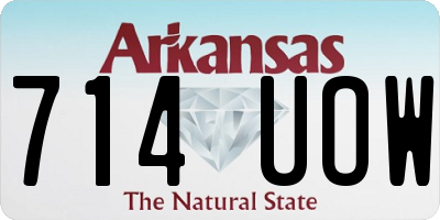 AR license plate 714UOW