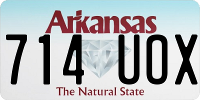 AR license plate 714UOX