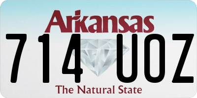 AR license plate 714UOZ
