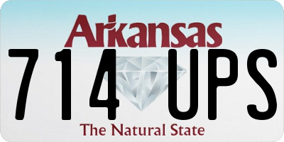 AR license plate 714UPS