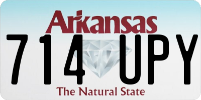 AR license plate 714UPY