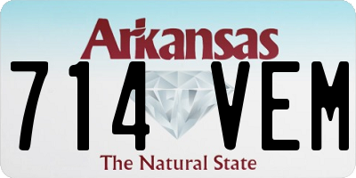 AR license plate 714VEM