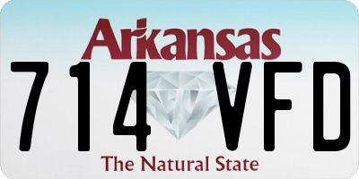 AR license plate 714VFD