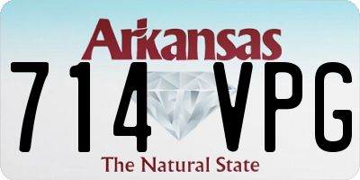 AR license plate 714VPG
