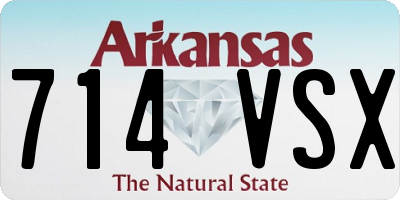 AR license plate 714VSX
