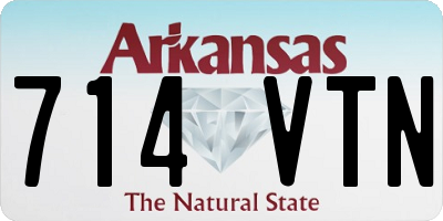 AR license plate 714VTN