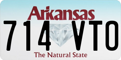 AR license plate 714VTO