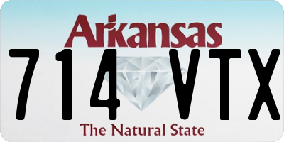 AR license plate 714VTX