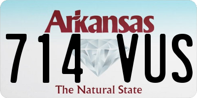 AR license plate 714VUS