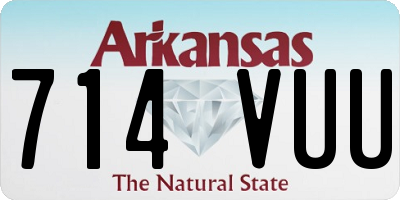 AR license plate 714VUU