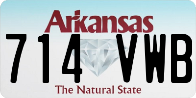 AR license plate 714VWB