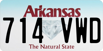 AR license plate 714VWD