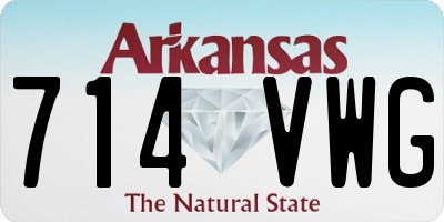 AR license plate 714VWG