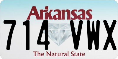 AR license plate 714VWX