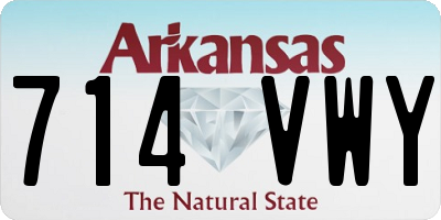 AR license plate 714VWY