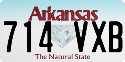 AR license plate 714VXB