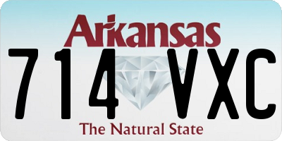 AR license plate 714VXC