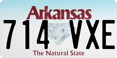 AR license plate 714VXE
