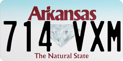 AR license plate 714VXM