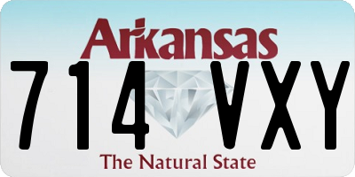 AR license plate 714VXY