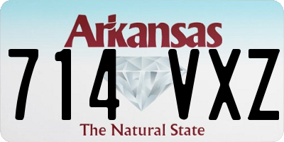 AR license plate 714VXZ