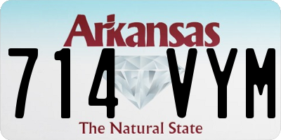 AR license plate 714VYM