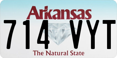 AR license plate 714VYT