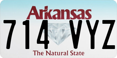 AR license plate 714VYZ