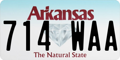 AR license plate 714WAA