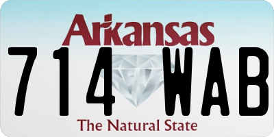 AR license plate 714WAB