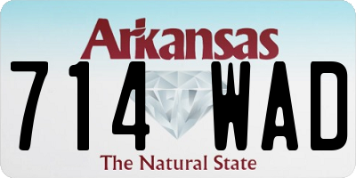AR license plate 714WAD