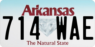 AR license plate 714WAE