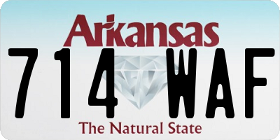 AR license plate 714WAF