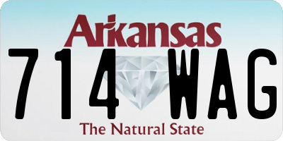 AR license plate 714WAG