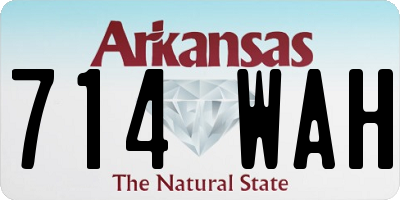 AR license plate 714WAH