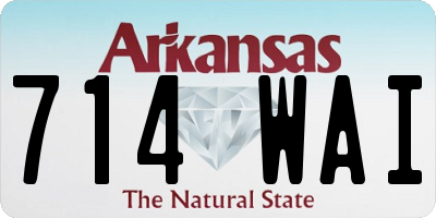 AR license plate 714WAI