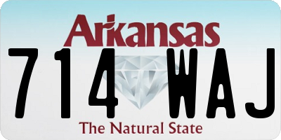 AR license plate 714WAJ