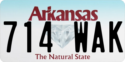 AR license plate 714WAK