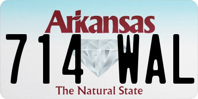 AR license plate 714WAL