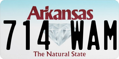 AR license plate 714WAM