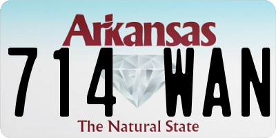 AR license plate 714WAN