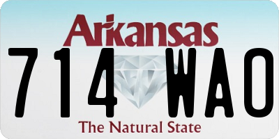 AR license plate 714WAO