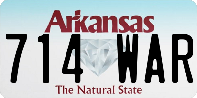 AR license plate 714WAR