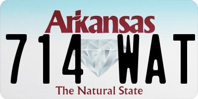 AR license plate 714WAT